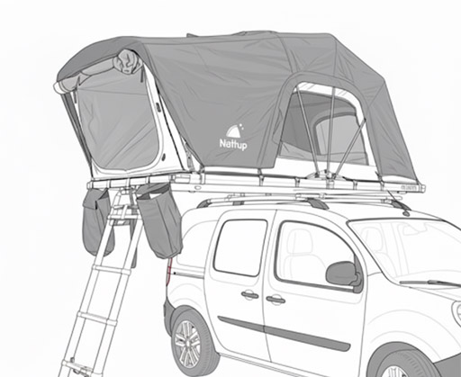 tente de toit Naït Up pour Kangoo